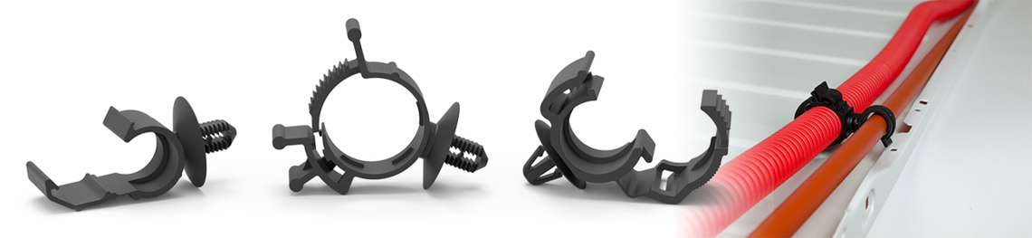 Corrugated hose clips Corrugated hose clips