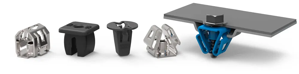 Expansion nuts and plastic push-in nuts