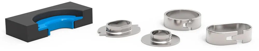Metal anti-creeping rings